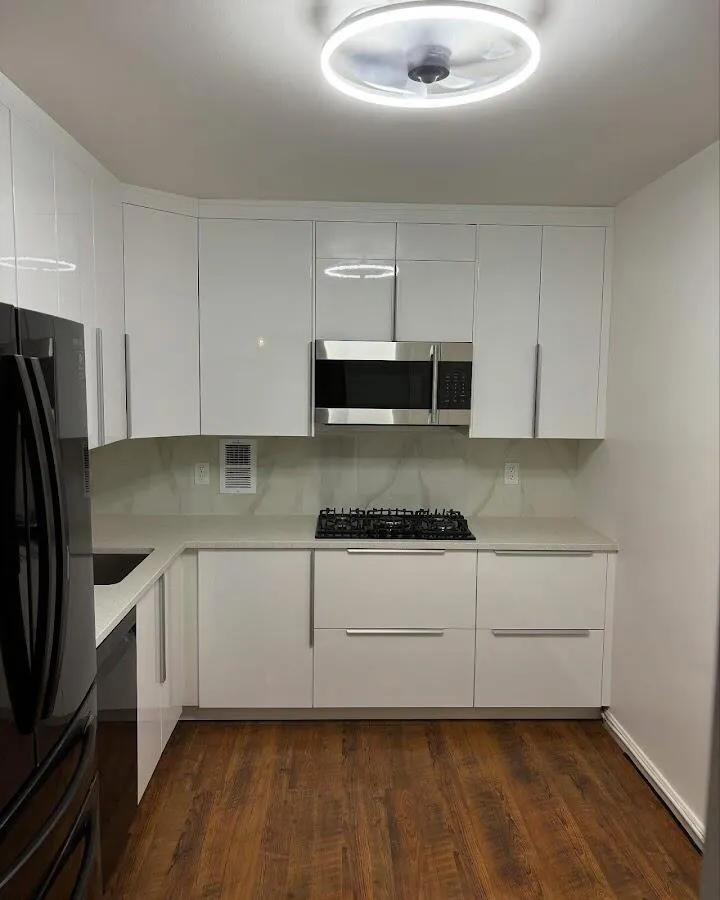 Renovated kitchen with quartz countertops in Vallejo